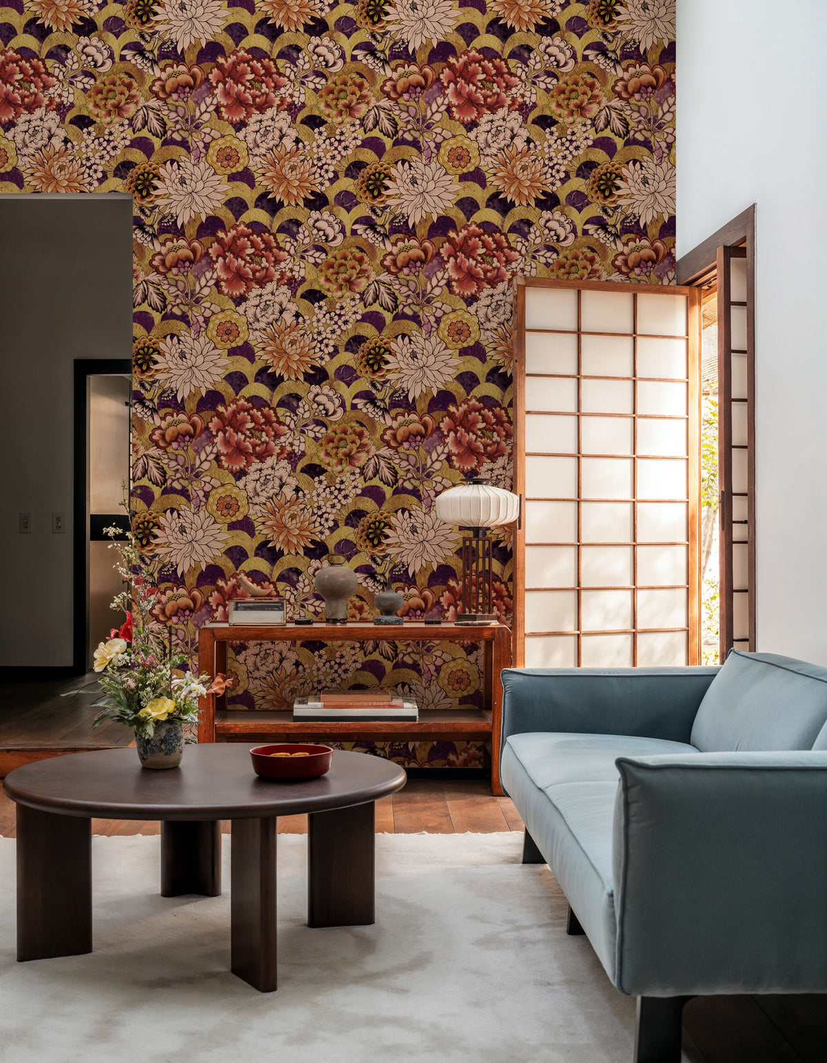 Vintage Floral Arches Mural Wallpaper - room preview 02