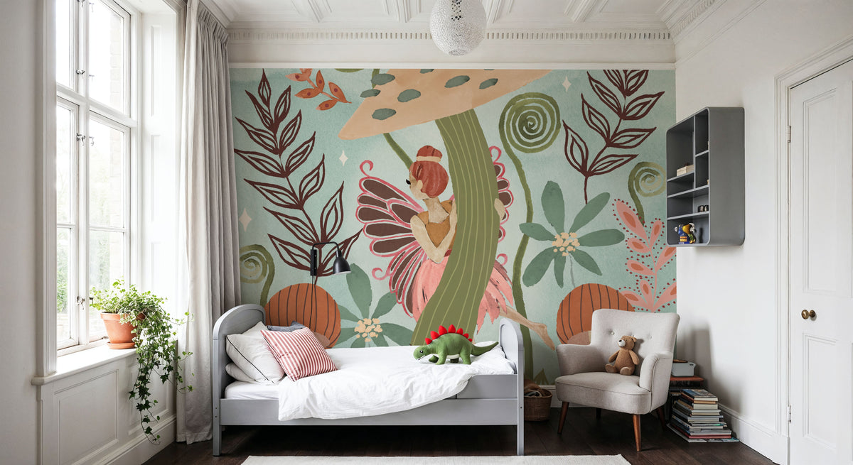 Floralscape Fairies III Mural Wallpaper - room preview 02