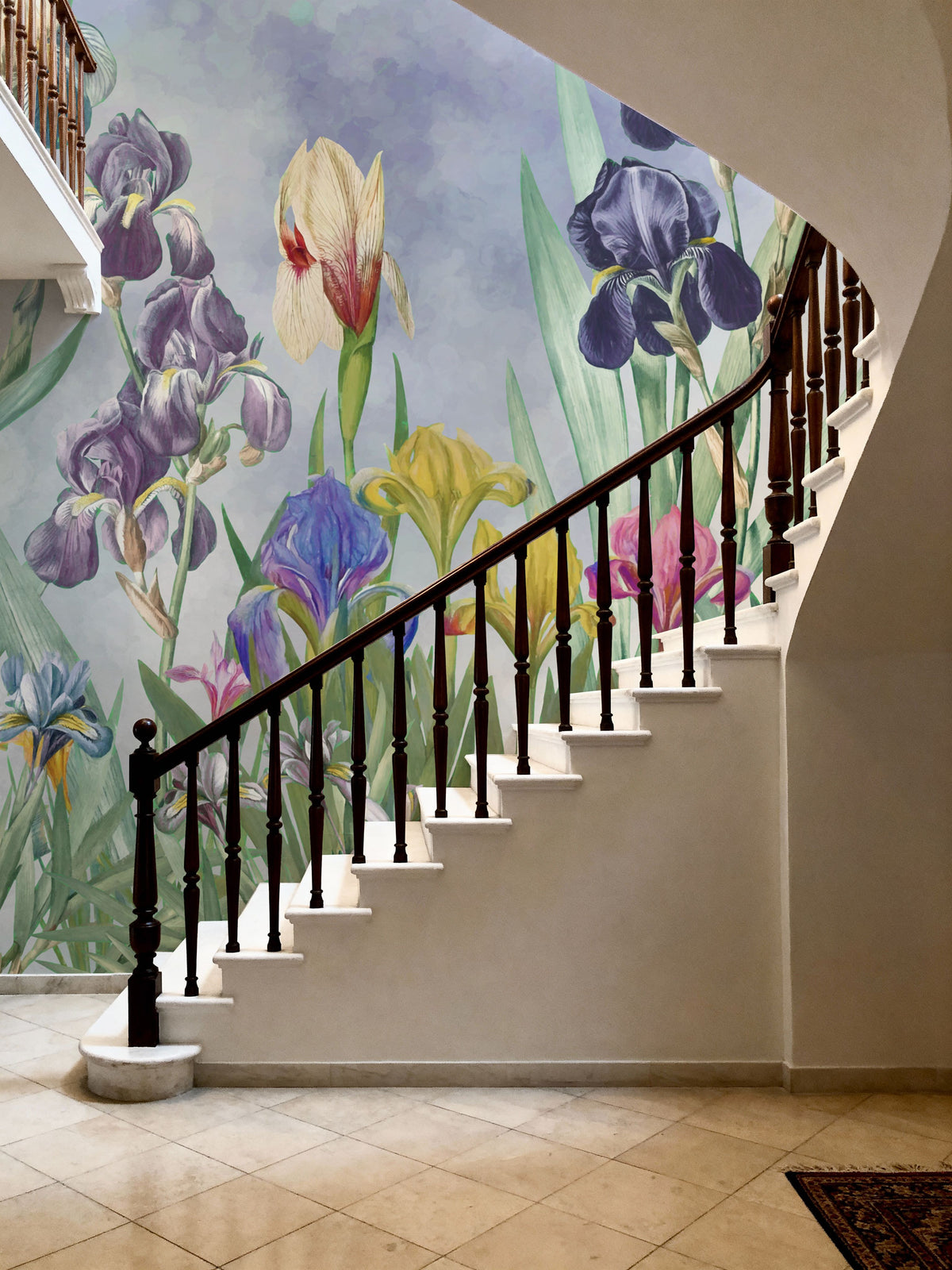 Iris Field Burst Mural Wallpaper - room preview 02