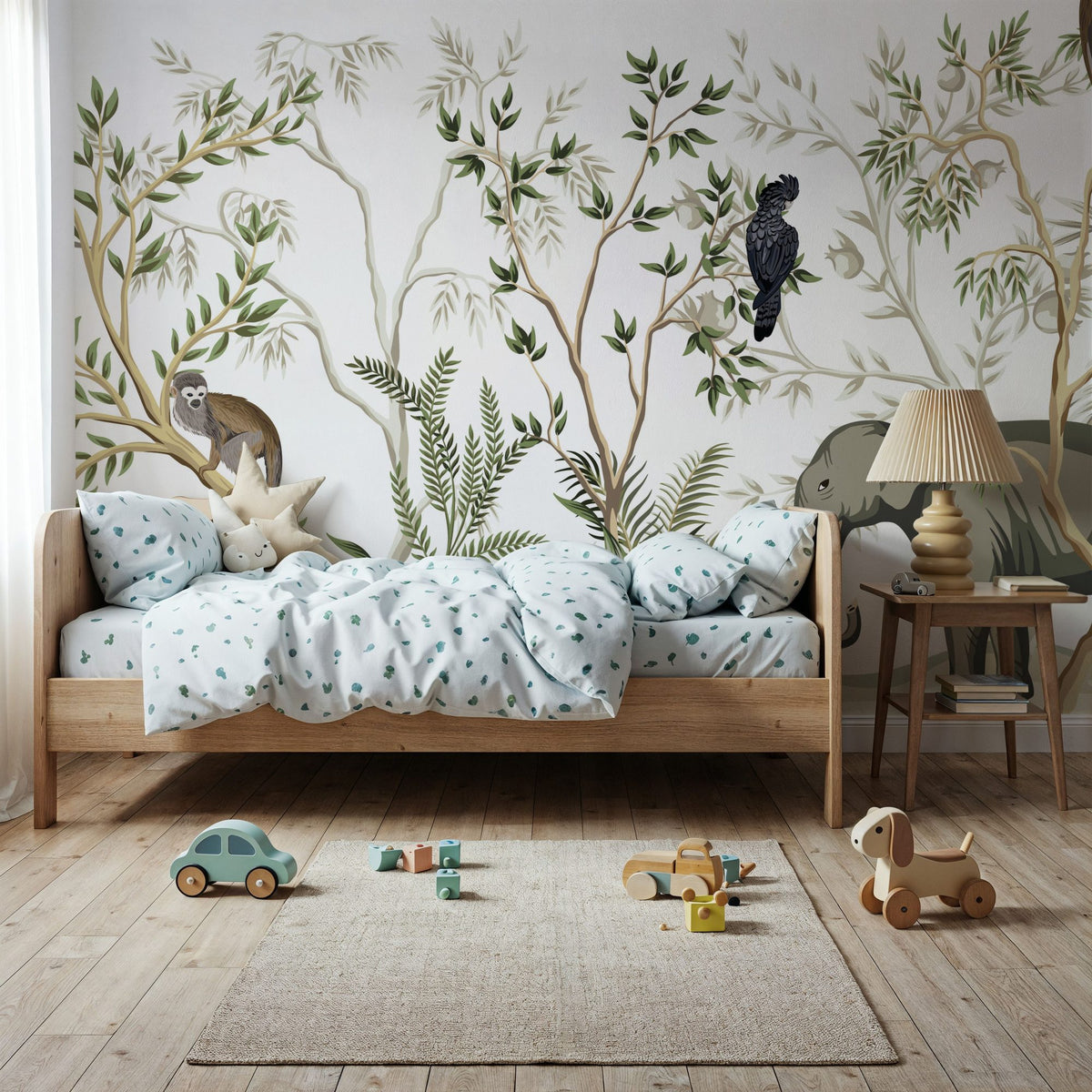 Friendly Jungle Mural Wallpaper - room preview 02