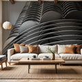 Chicago Skyline Marina City III BW Mural Wallpaper - room preview 02
