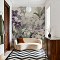 The Tenderness of Orchids, Purple Mural Wallpaper - room preview 02