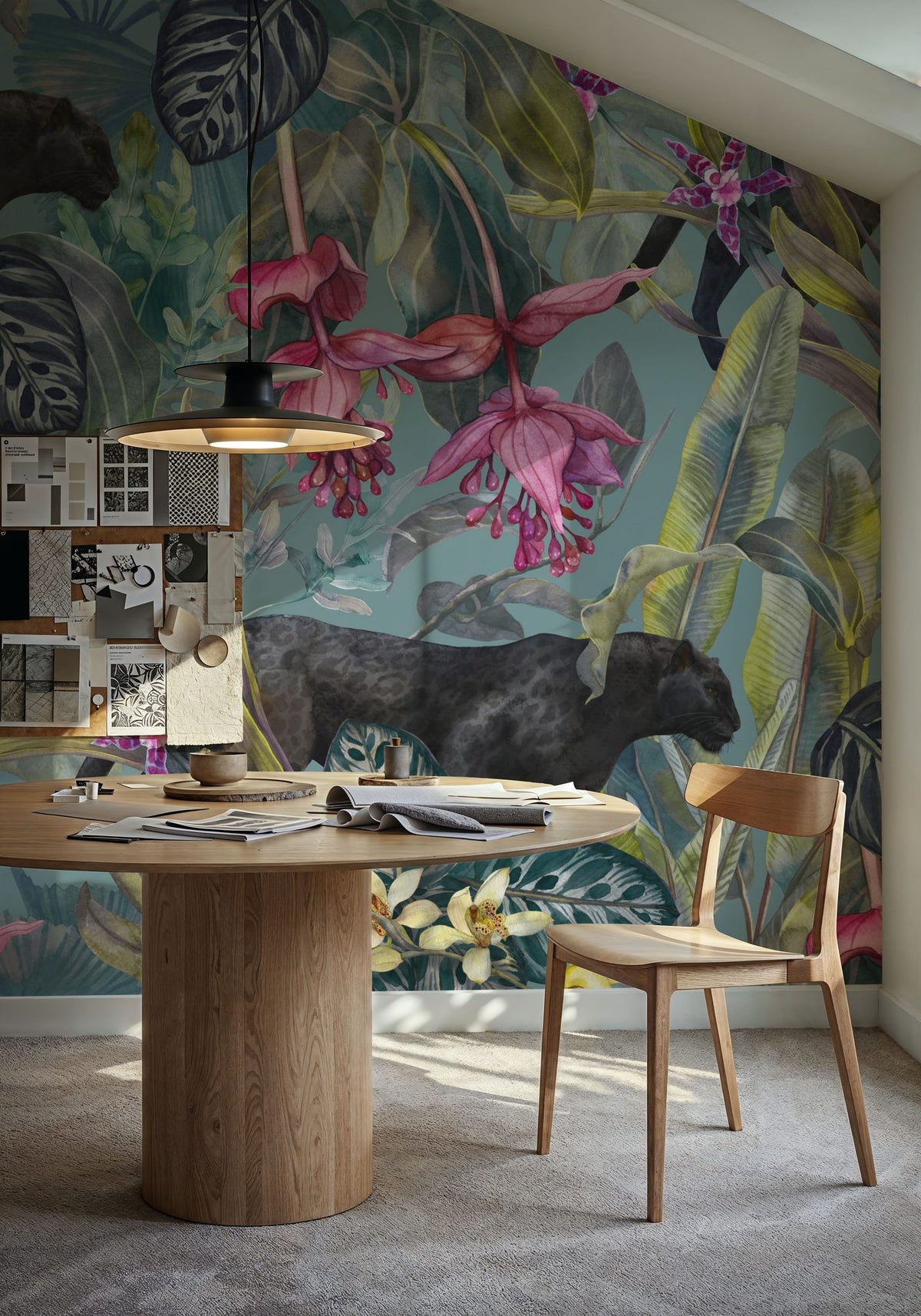 Jungle Panther Mural Wallpaper - room preview 02