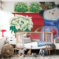 Main Street Christmas X Mural Wallpaper - room preview 02