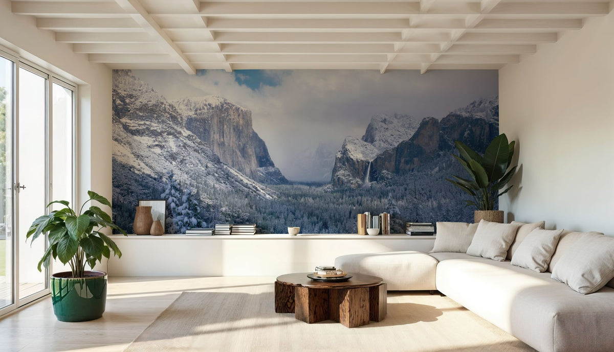 Yosemite Winter Mural Wallpaper - room preview 02