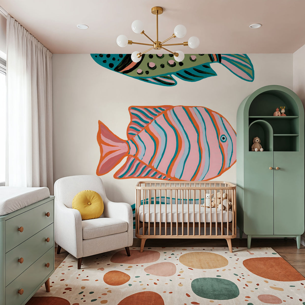 Tropical Fish I Mural Wallpaper - room preview 02