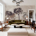 Tropical Forest Strolls Yellow Mural Wallpaper - room preview 02