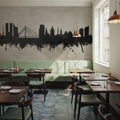 Riga Latvia Skyline Concrete Mural Wallpaper - room preview 02