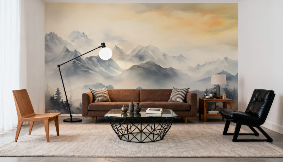 Mountain Wallpaper Mural – Alpine Wall Mural – The Mountain Pass