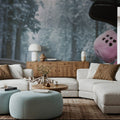 Winter Drive Dice Mural Wallpaper - room preview 02