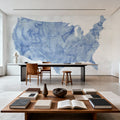 US State Map - Iria Wash Mural Wallpaper - room preview 02