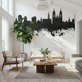 St Gallen Switzerland Skyline Black & White Mural Wallpaper - room preview 02