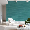 Coastal Signals Turqouise Mural Wallpaper - room preview 02