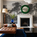 Mediterranean Pine Landscape, Gray Mural Wallpaper - room preview 02