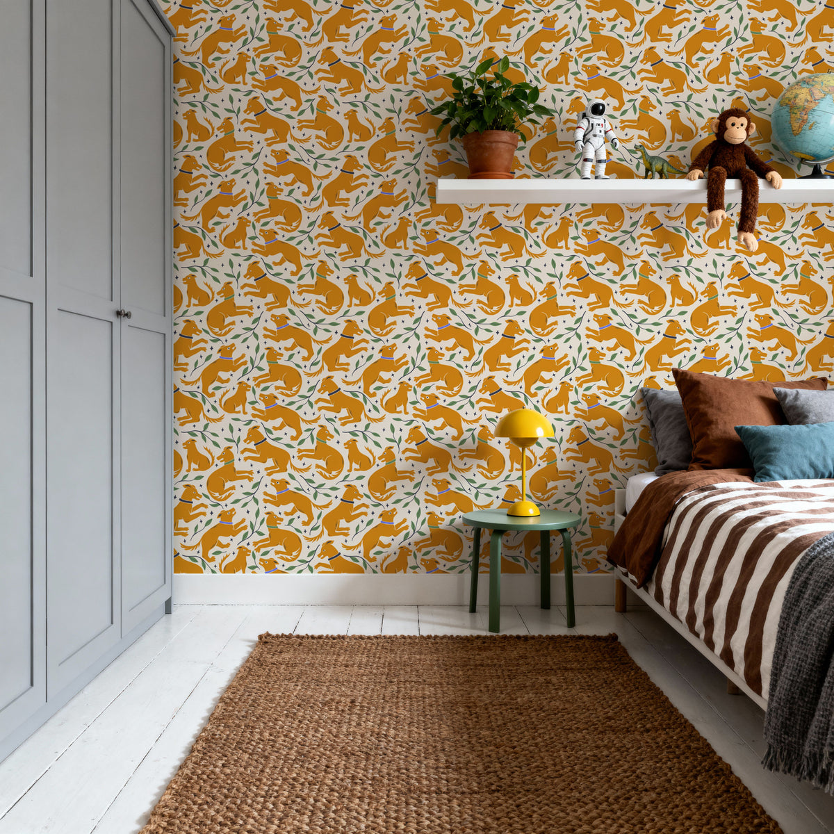 The Dogs of Devon Mural Wallpaper - room preview 02