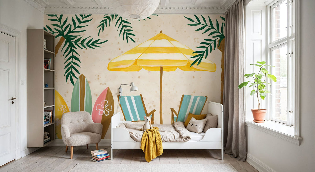 Beach Day I Mural Wallpaper - room preview 02