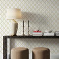 Medallion Trellis, Sunflower Mural Wallpaper - room preview 02