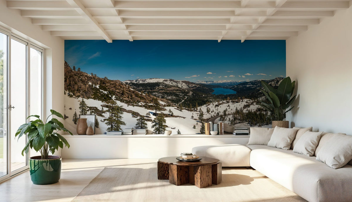 Sierra Nevada Snow Mural Wallpaper - room preview 02