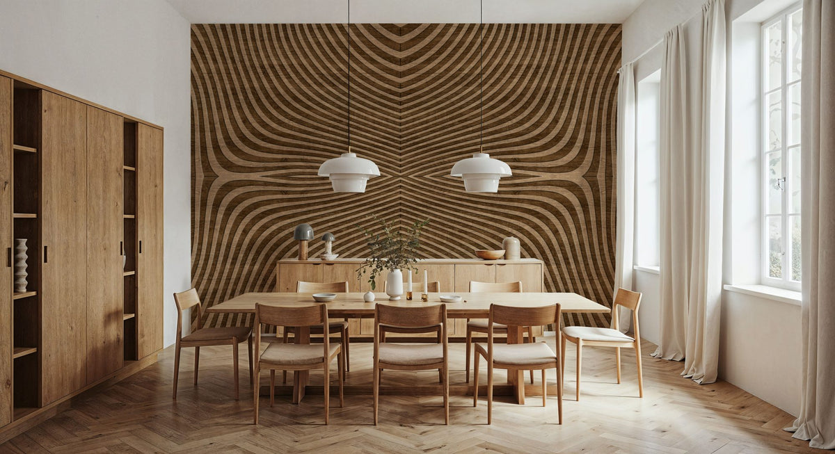 Dwellpaper Bouncing Wood Mural Wallpaper image 2