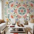 Wild Blooms VII Mural Wallpaper - Light Tone - room preview 02