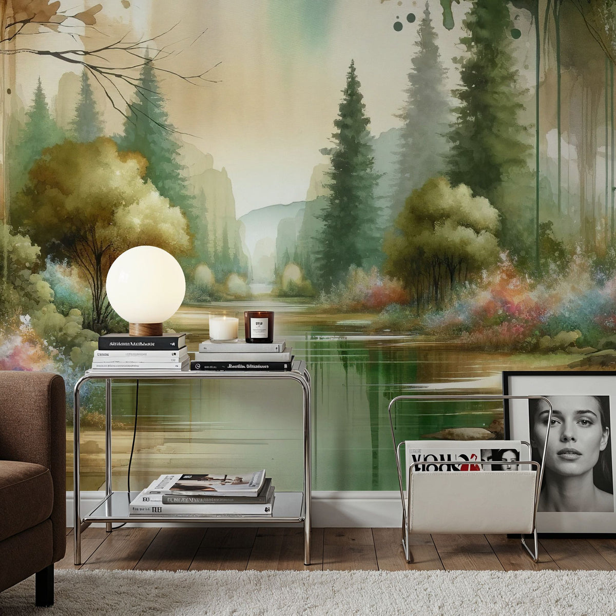 Captivating Forest Mural Wallpaper - room preview 02