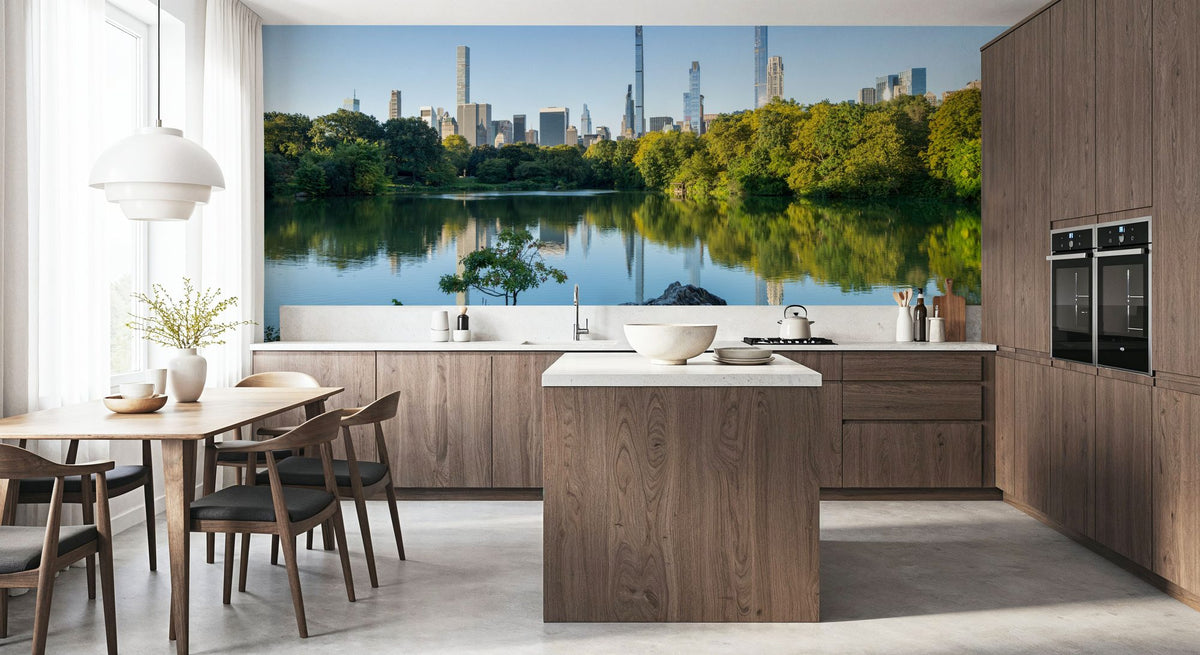 The Lake At Sunrise Mural Wallpaper - room preview 02