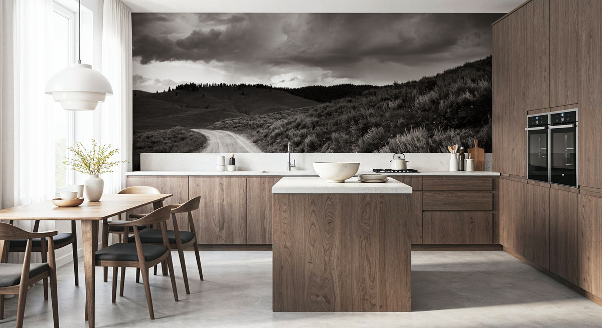 Stanley Basin Road Mural Wallpaper - room preview 02