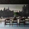 Amsterdam Skyline Concrete Mural Wallpaper - room preview 02