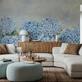 Hydrangea Meadow II Mural Wallpaper - room preview 02