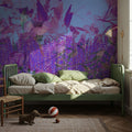 Meadow Memories, Purple Mural Wallpaper - room preview 02