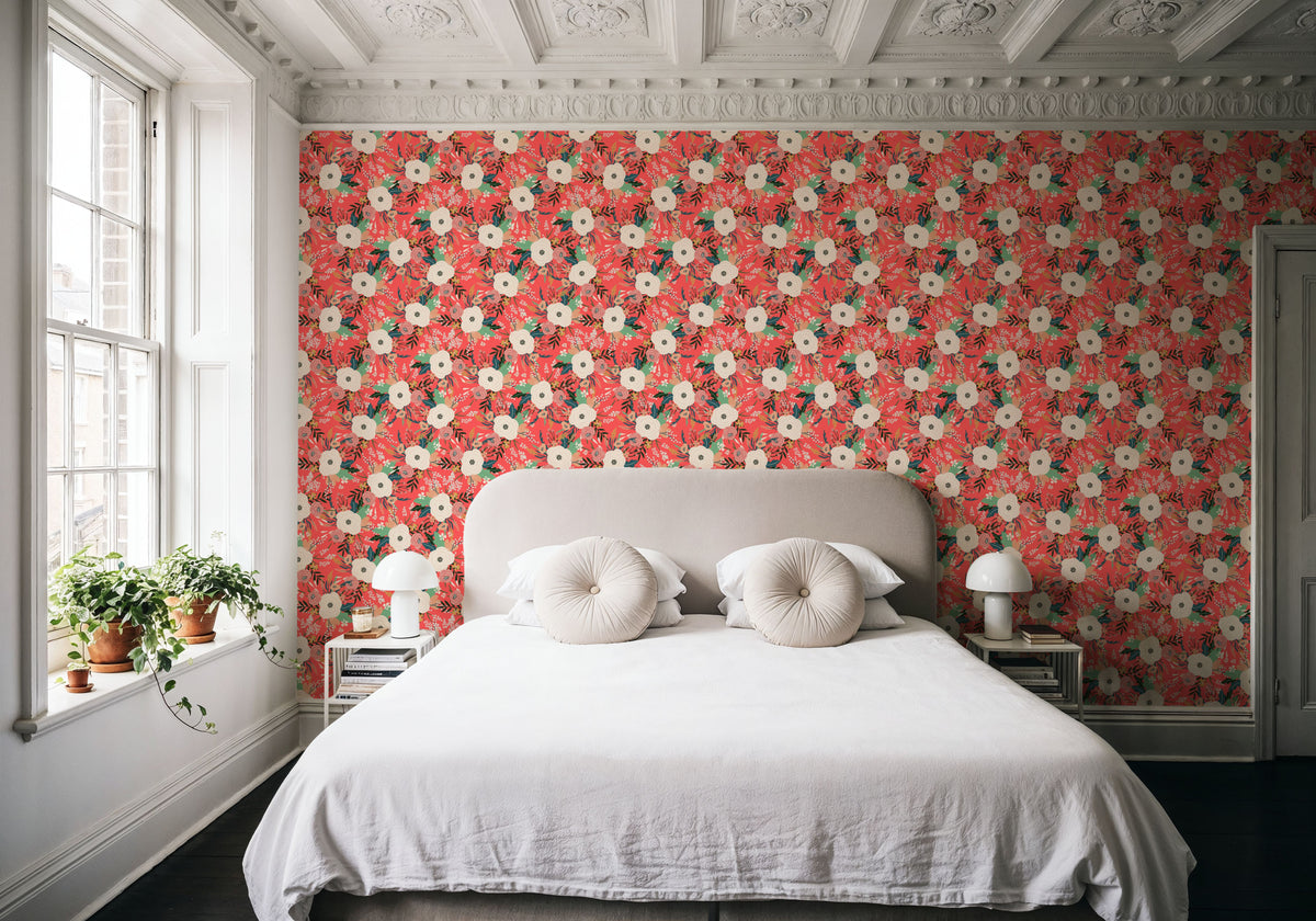 Friday Flowers Mural Wallpaper - room preview 02