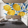 Blue Leaf Lemons I Mural Wallpaper - room preview 02