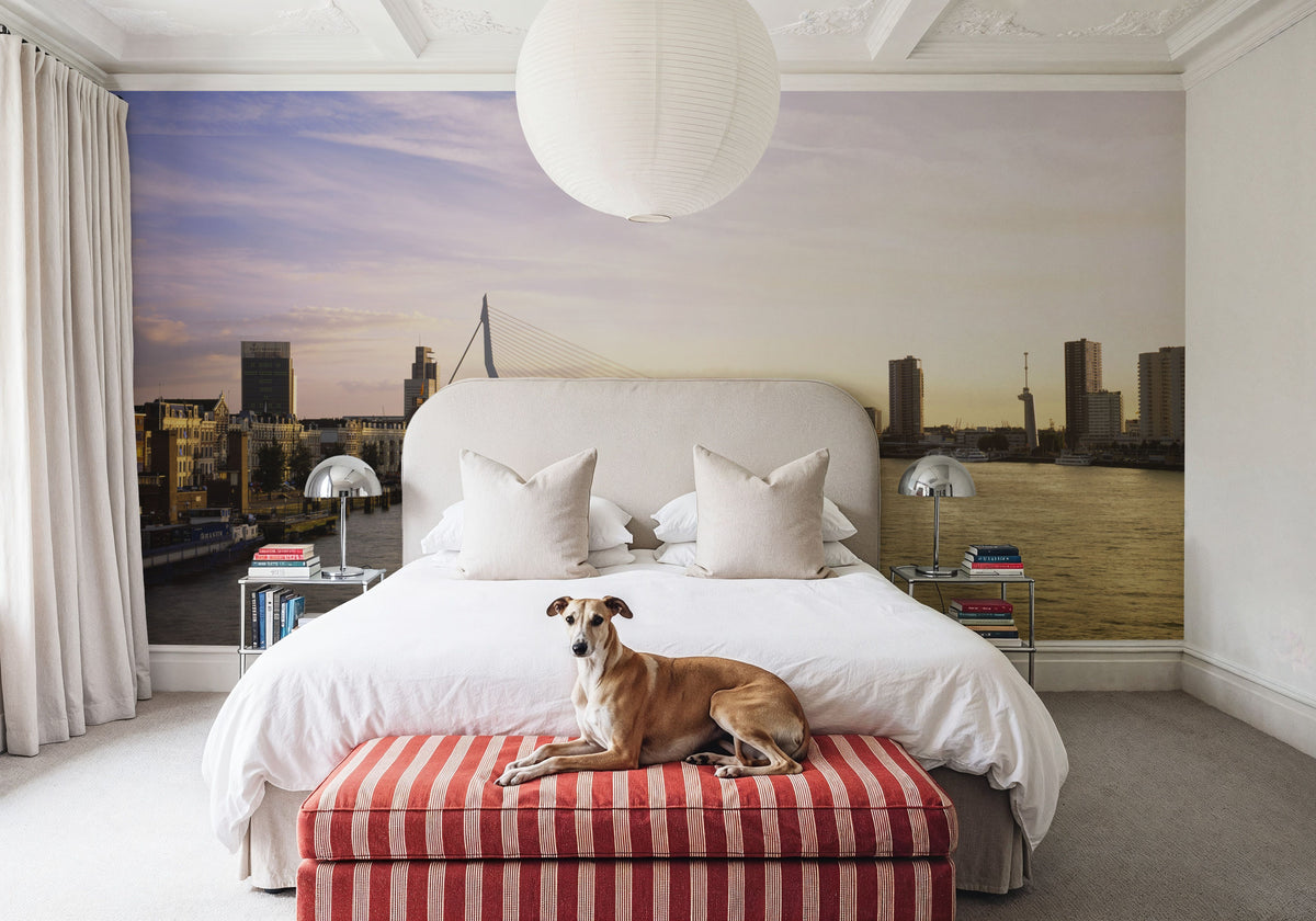Golden Harbor Bridge Mural Wallpaper - room preview 02