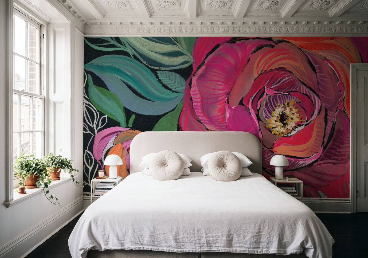 Blooming Boldly Mural Wallpaper - room preview 02