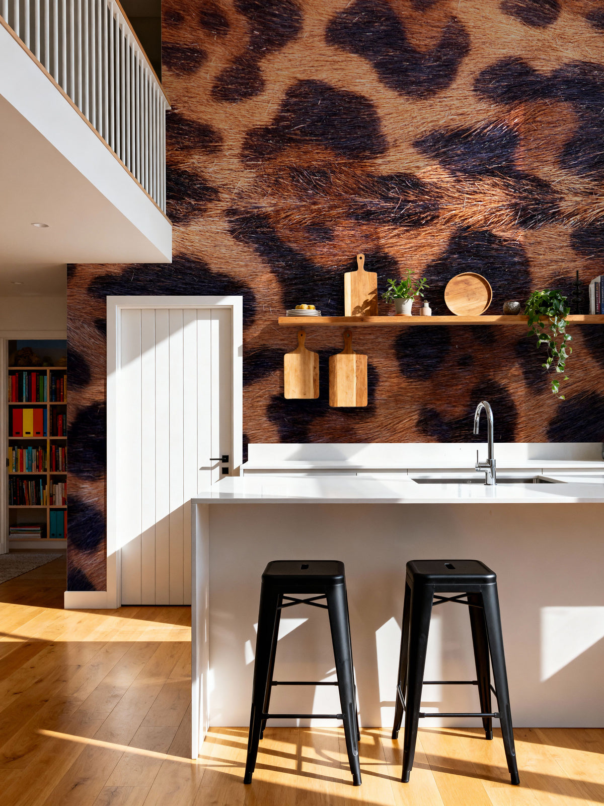 Jaguar Fur Texture Mural Wallpaper - room preview 02