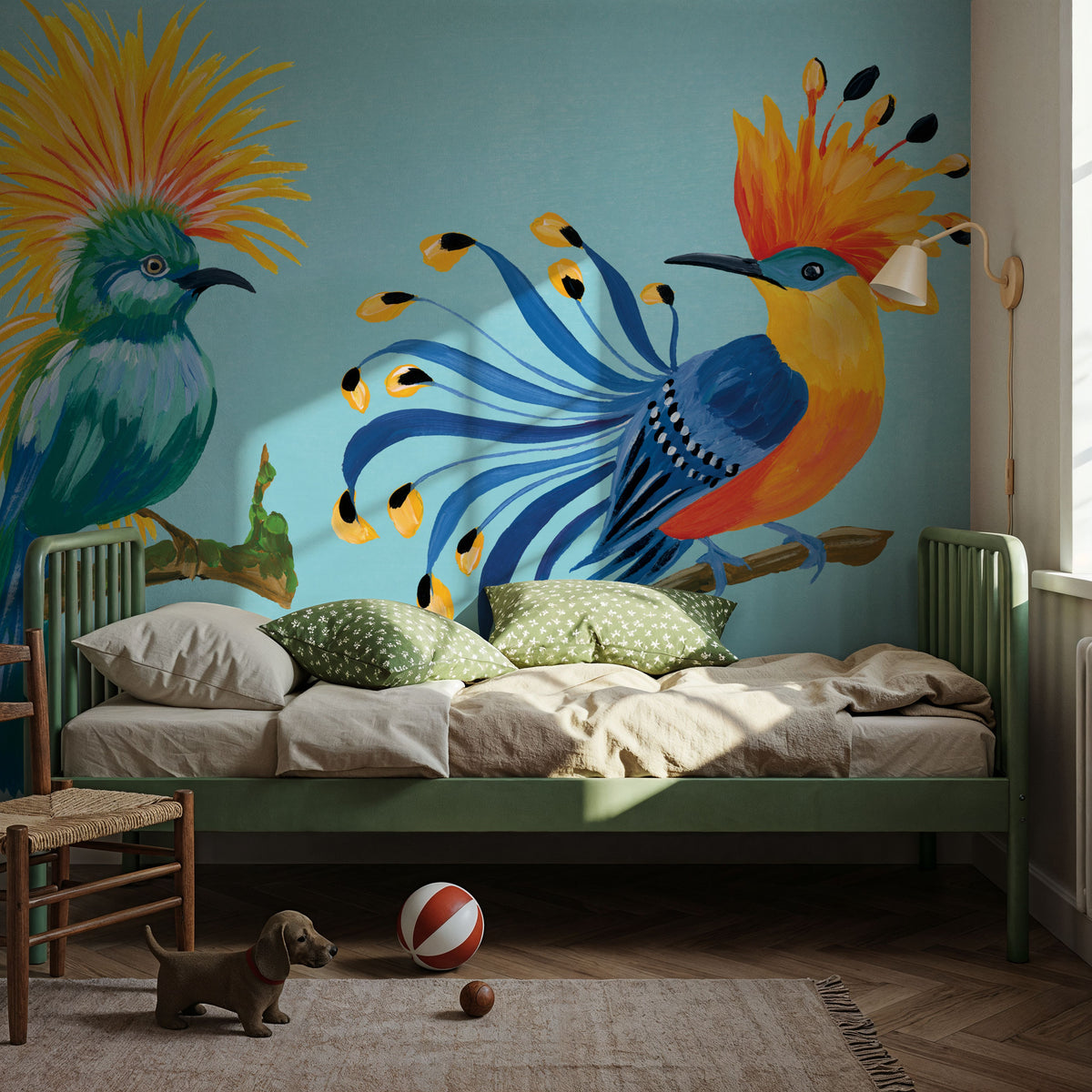 Birds of Paradise VI Mural Wallpaper - room preview 02