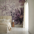 Focus on the Dahlia Red Mural Wallpaper - room preview 02