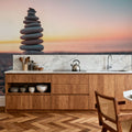 Zen Tower in Sunset Mural Wallpaper - room preview 02