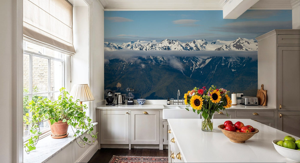 Snowy Tops Mural Wallpaper - room preview 02