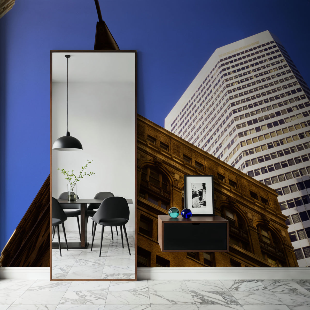 Urban Skyline Majesty Mural Wallpaper - room preview 02