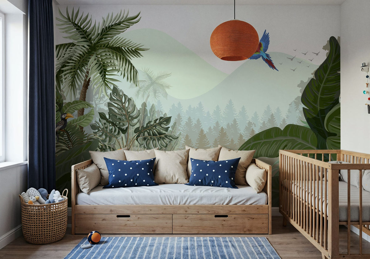 Overlooking Treetops Mural Wallpaper - room preview 02