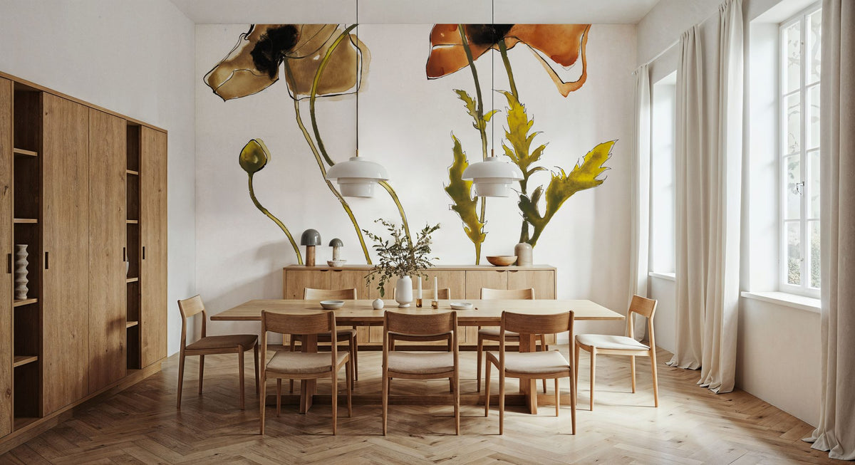 Autumn Orientals Vignette II Mural Wallpaper - room preview 02