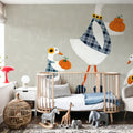 Ducks in the Pumpkin Patch X Mural Wallpaper - room preview 02