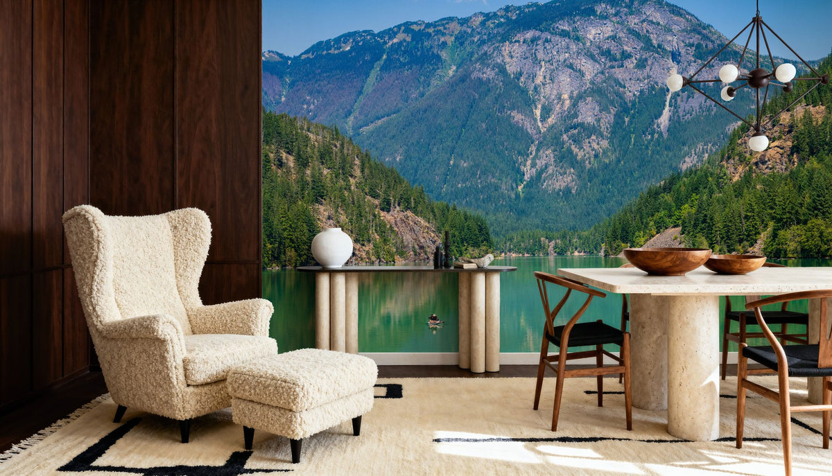 Diablo Lake II Mural Wallpaper - room preview 02