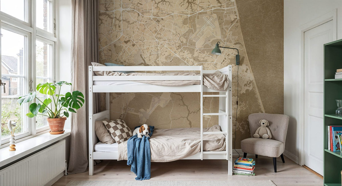 Virginia Beach Ochre Mural Wallpaper - room preview 02