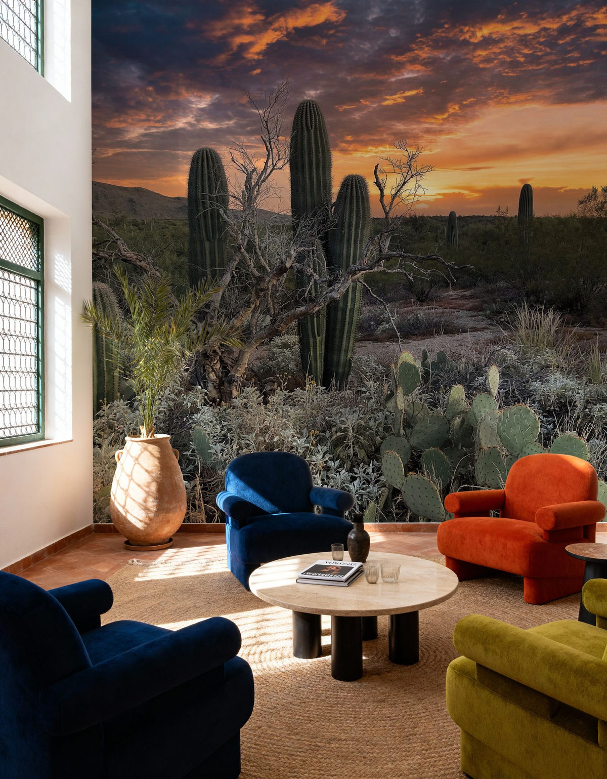 Sunset Moonrise Mural Wallpaper - room preview 02