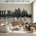 Singapore Skyline Concrete Mural Wallpaper - room preview 02