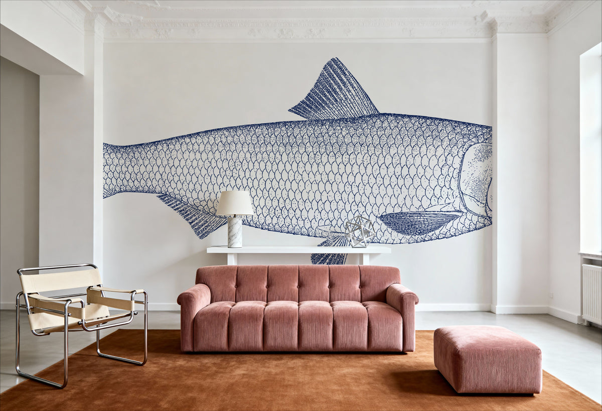 Skipjack Herring Mural Wallpaper - room preview 02