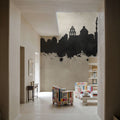 Santorini Skyline Concrete Mural Wallpaper - room preview 02