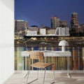 Urban Twilight Reflection Mural Wallpaper - room preview 02